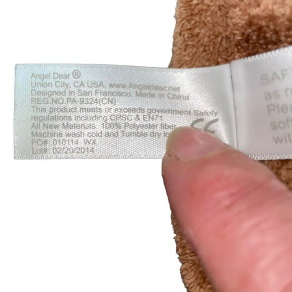 Angel Dear 12" Monkey Lovey Security Blanket Plush Stuffed Animal Baby Gift - Picture 8 of 9